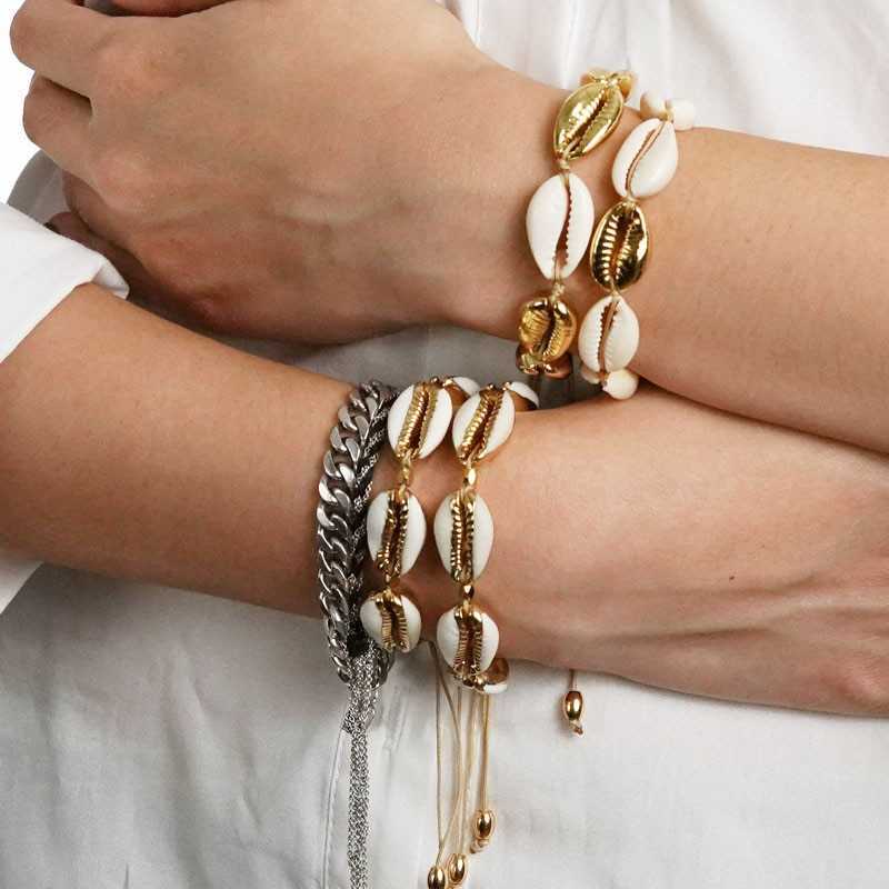 Gold-Color-Cowrie-Shell-Bracelets-for-Women-Delicate-Rope-Chain-Jewelry-Bracelets-Shell-Bracelets-Womens-Bracelets