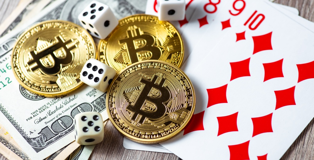 Cryptocurrencie gambling concept