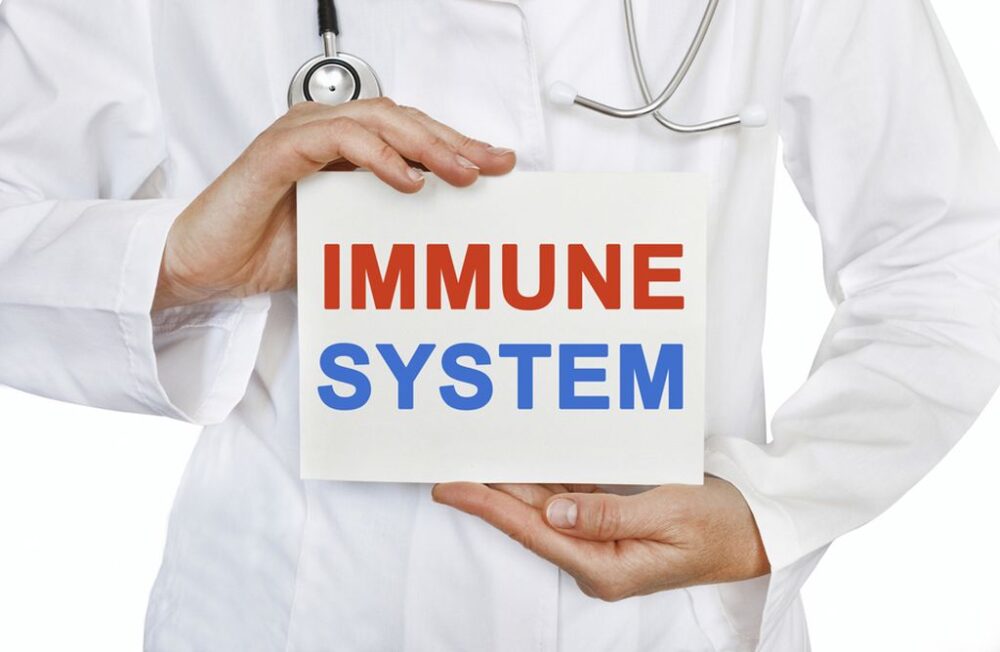 Immune System card in hands of Medical Doctor